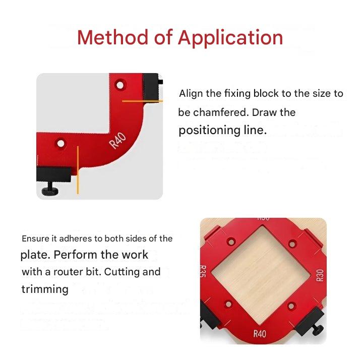 CornerCommand — 4-in-1 Corner Radius Template for Woodworking