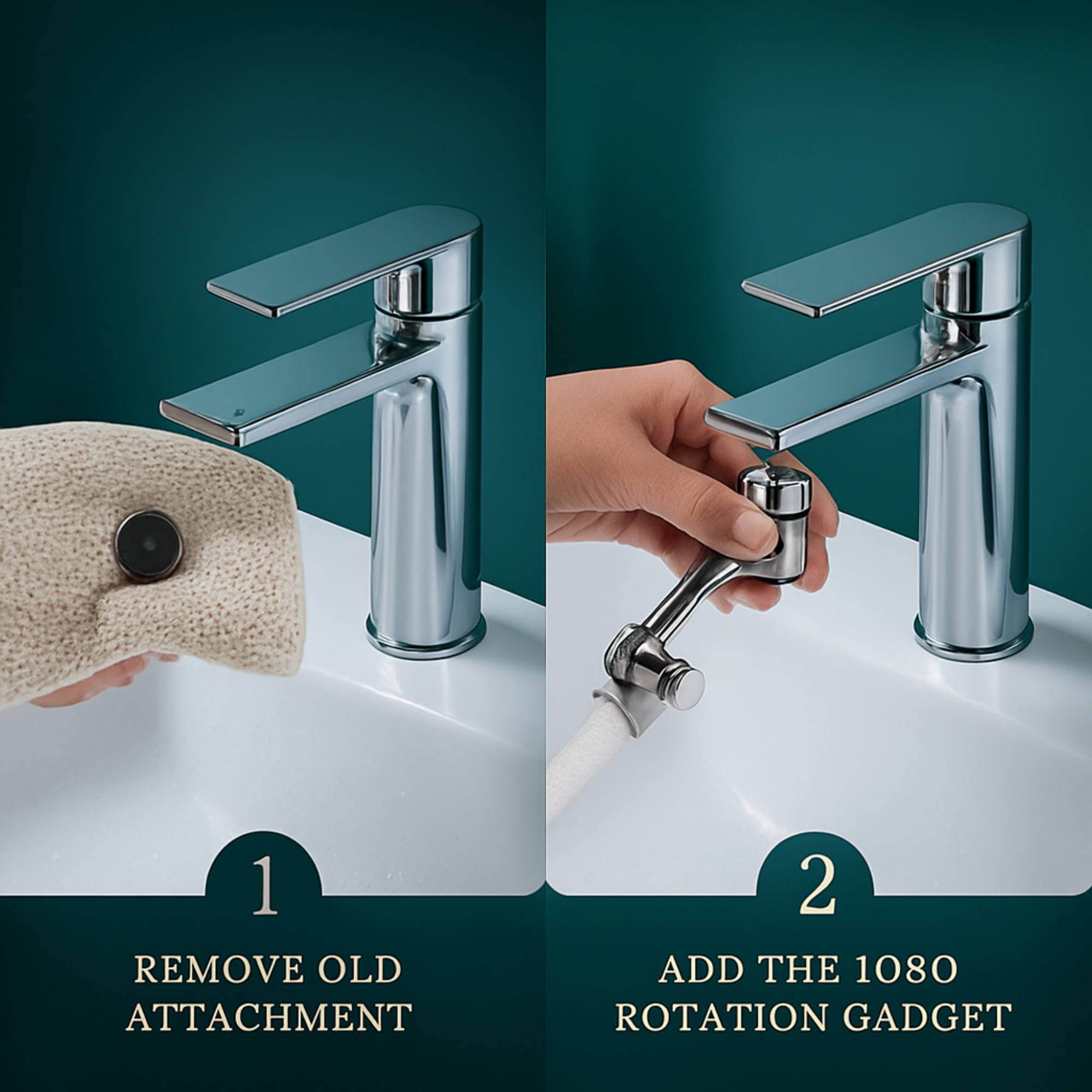 HydroTwist — 360° Swivel Faucet Extender for Kitchen Sink