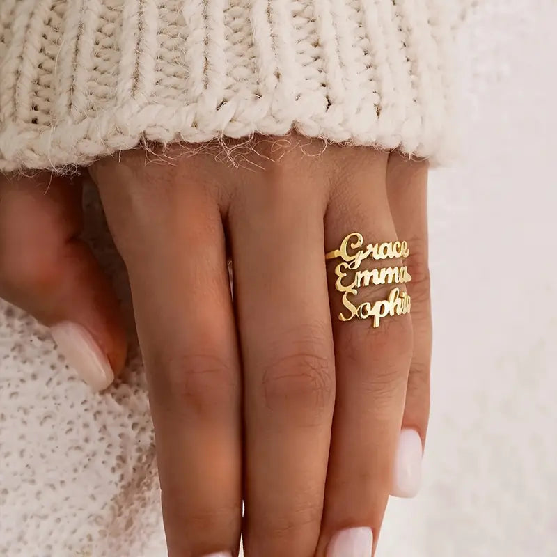 Personalized Script Name Ring for Everyday Wear