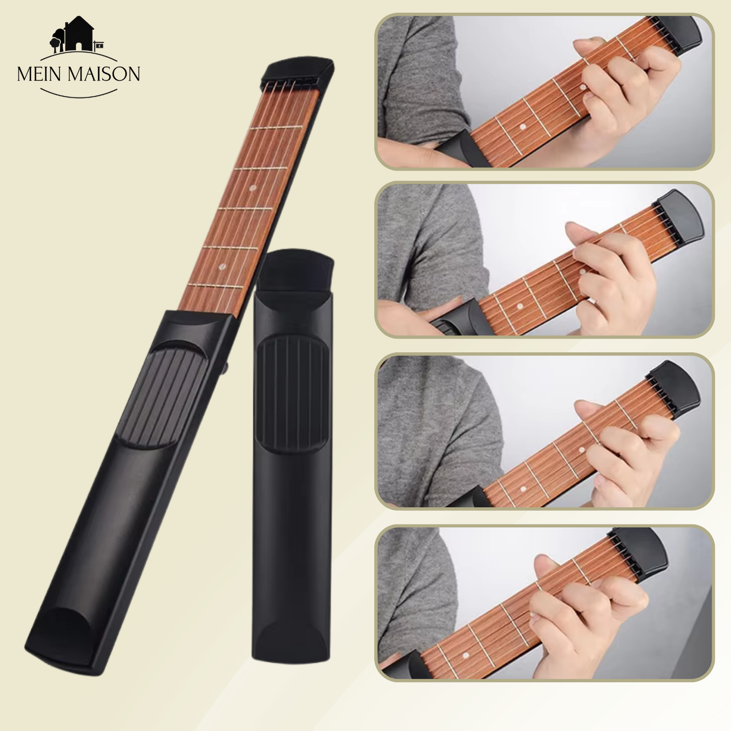 StrumEdge Mini Trainer — Portable Guitar Practice Trainer with Chord Display and Strings