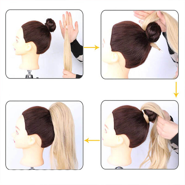 Clip-In Ponytail Hair Extension for Instant Volume & Length
