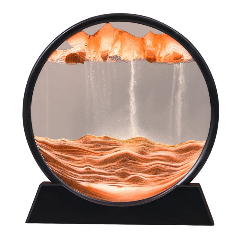 Round Sand Motion Art Decor for Home and Office