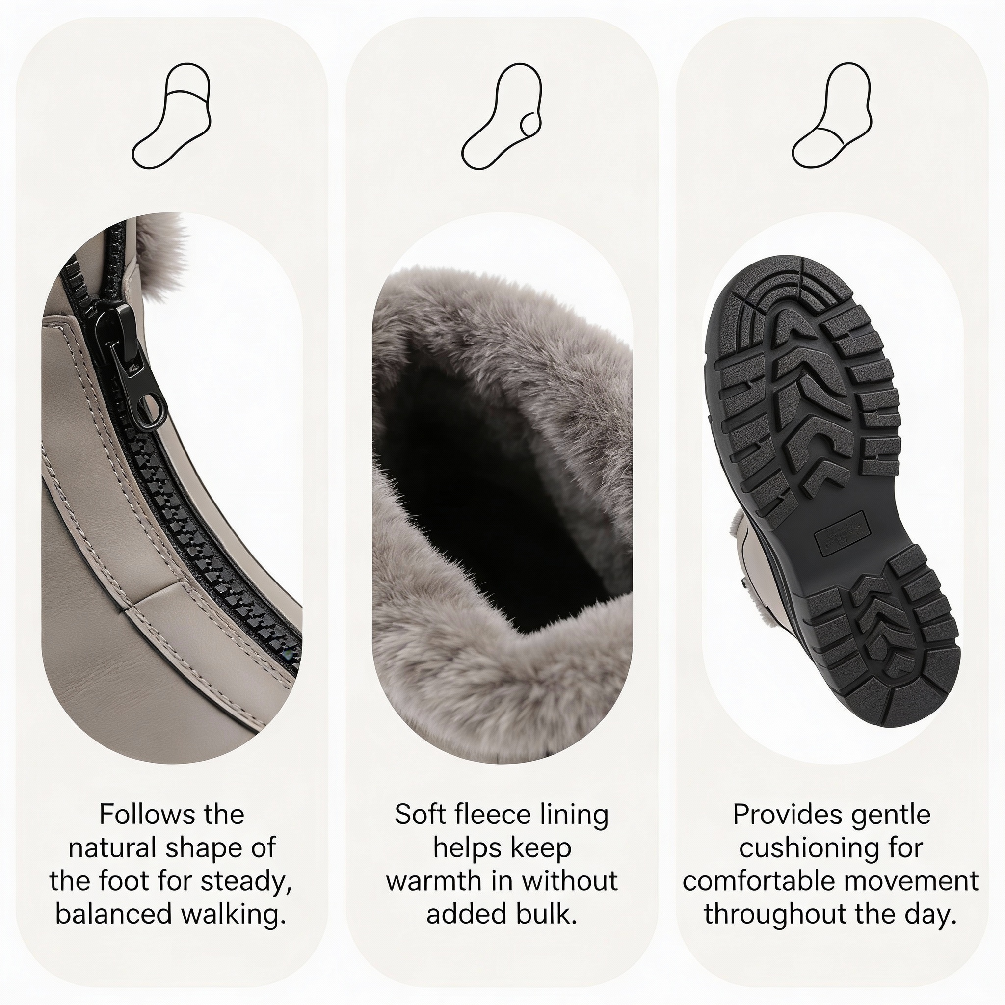 Insulated Zip Winter Boots for Cold-Weather Wear