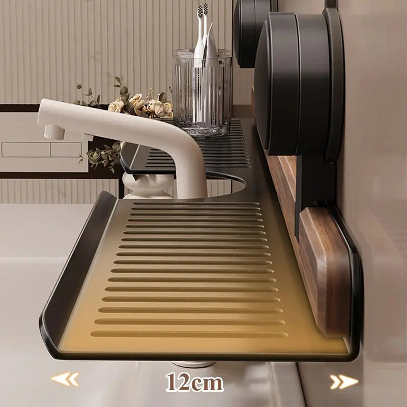 Wall-Mounted Sink Rack Organizer with Drain Tray for Kitchen