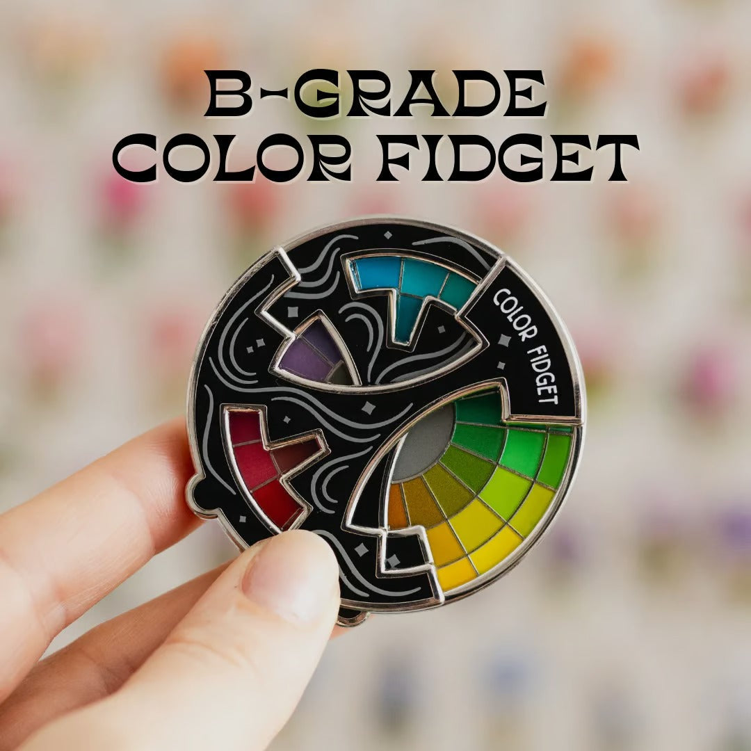 Fargehjul Fidget Pin Kreativ Emalje Spinner Brosje