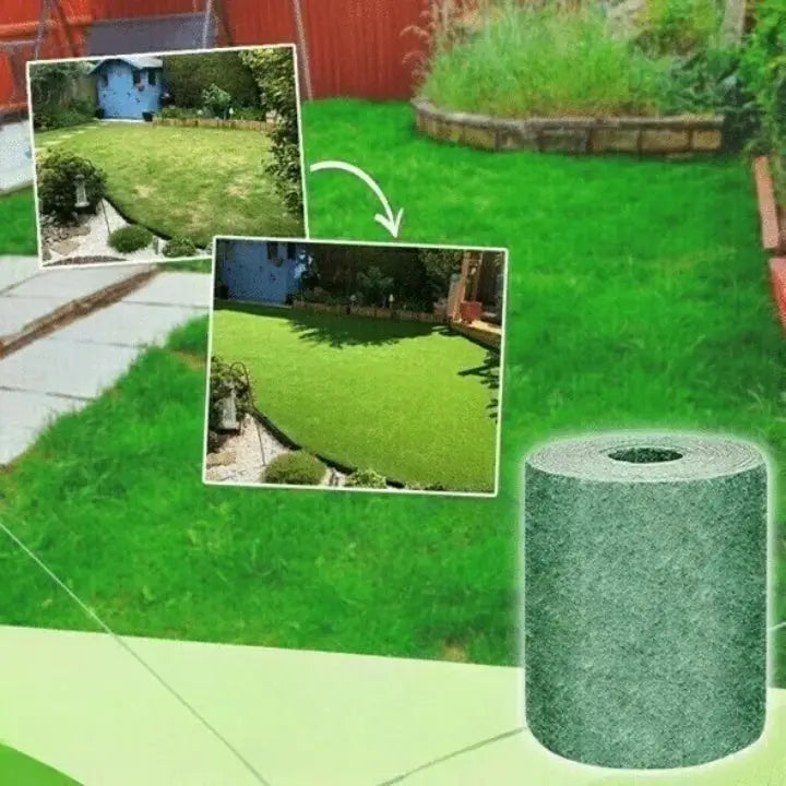 Grass Seed Mat Roll – Lawn Repair Mat for Easy Patch Growth and Garden Care