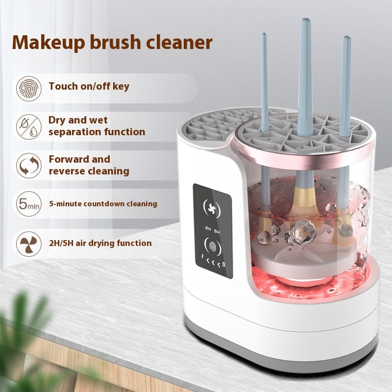 Automatic Makeup Brush Cleaner and Dryer with Rechargeable Design