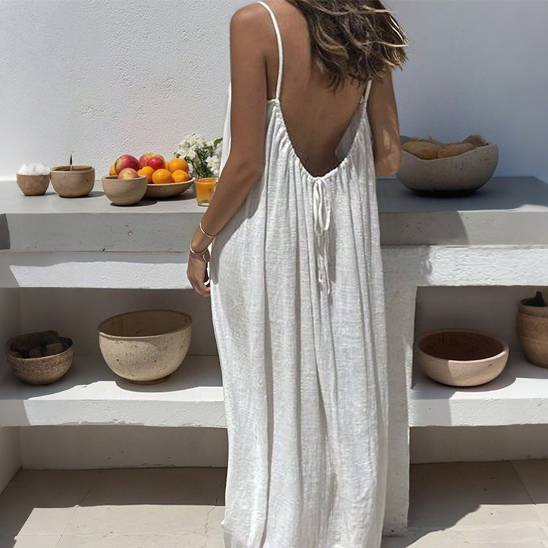 Women's Loose Fit Maxi Dress with Spaghetti Straps