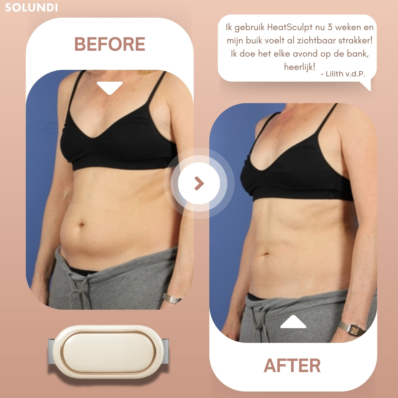 HeatSculpt - Abdominal Slimming & Heating Massage Belt