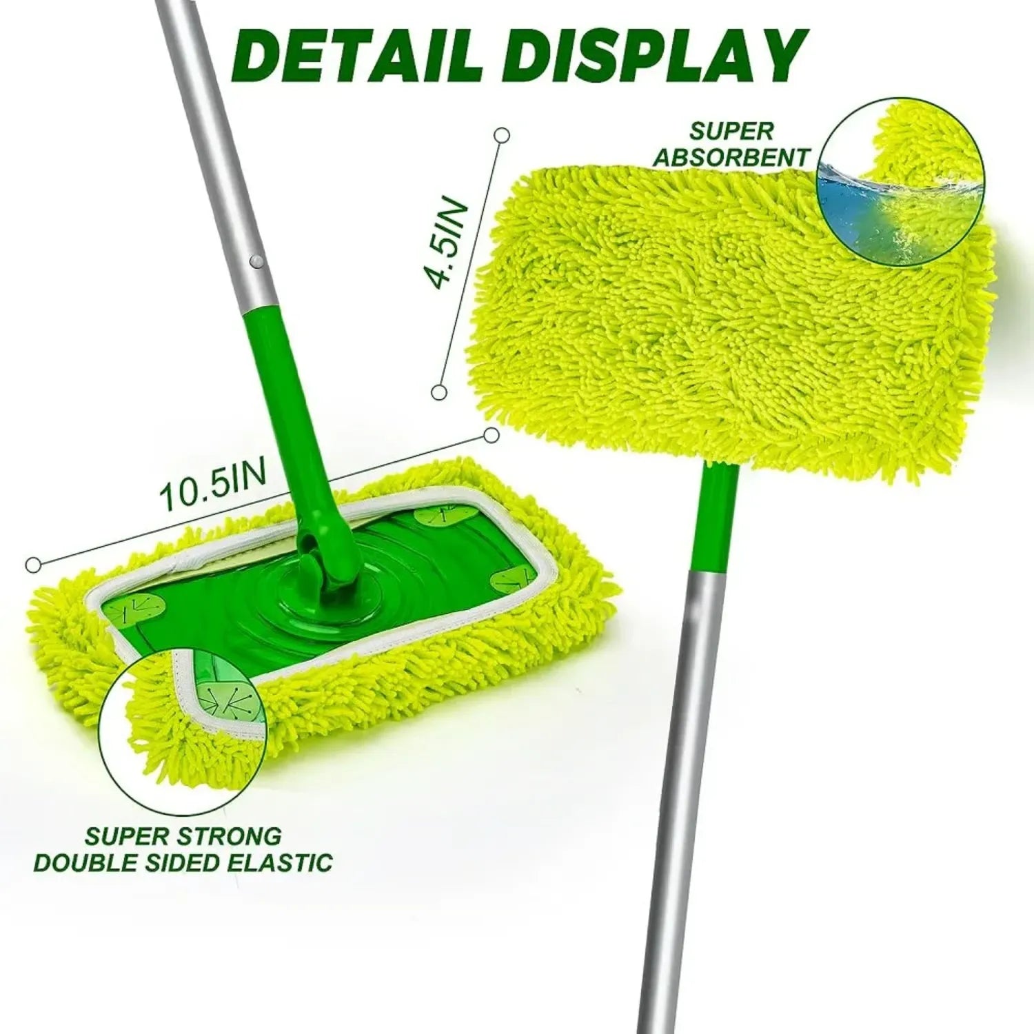 Conjunto de Refis de Almofadas de Mopa Laváveis EcoSwipe para Swiffer Sweeper