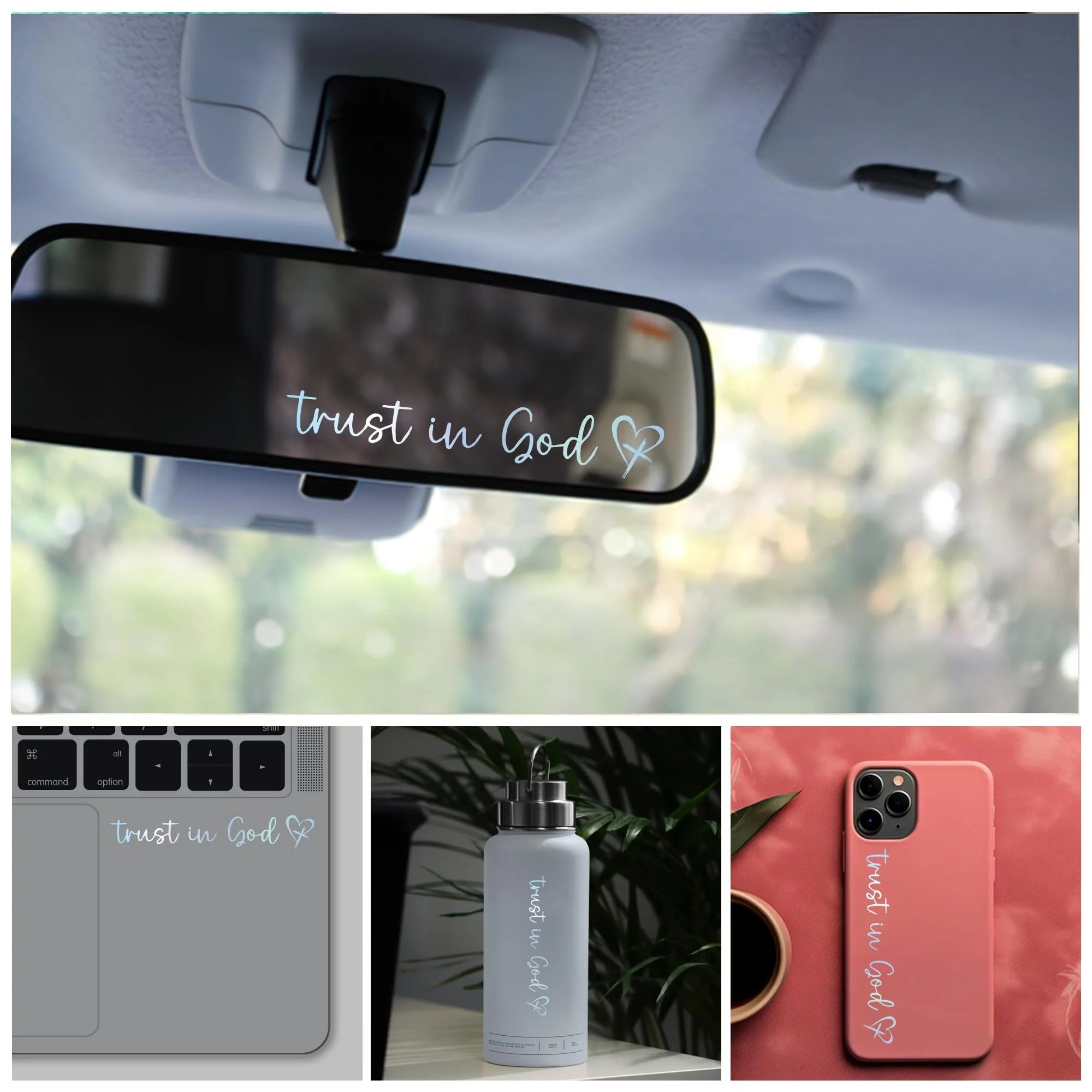 GraceMirror - Inspirational Christian Car Mirror Stickers