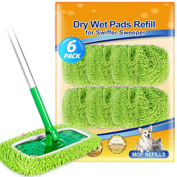Conjunto de Refis de Almofadas de Mopa Laváveis EcoSwipe para Swiffer Sweeper