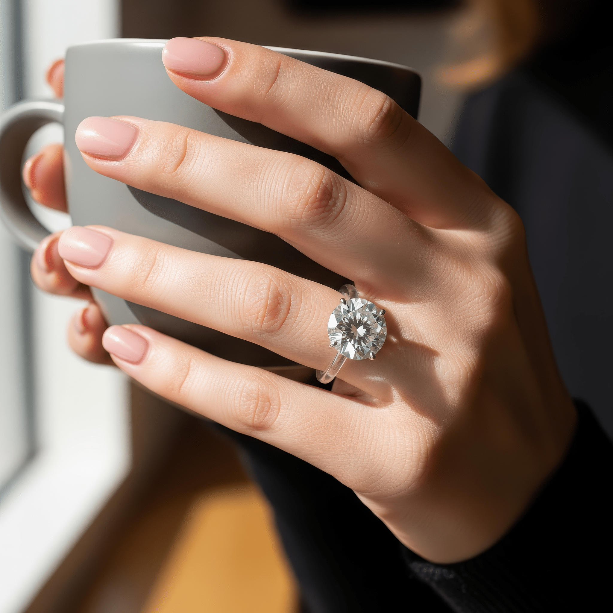 Minimalistický prsteň s „plávajúcim“ vzhľadom a čírym osadením