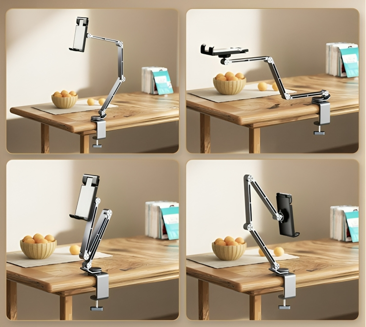 EliteStand - Adjustable Aluminum Tablet & Phone Desk Mount Stand