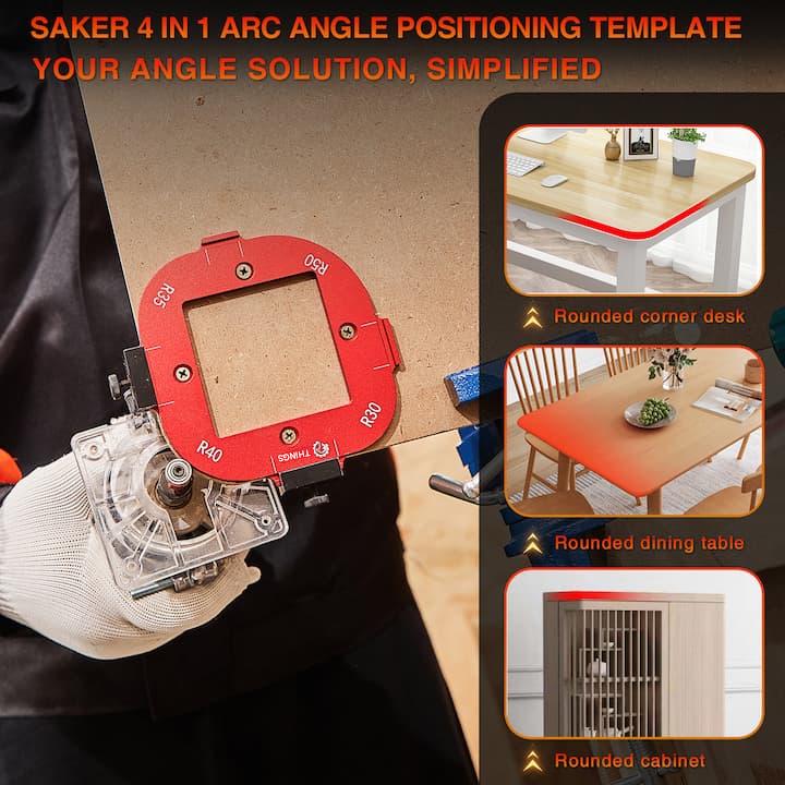 CornerCommand — 4-in-1 Corner Radius Template for Woodworking
