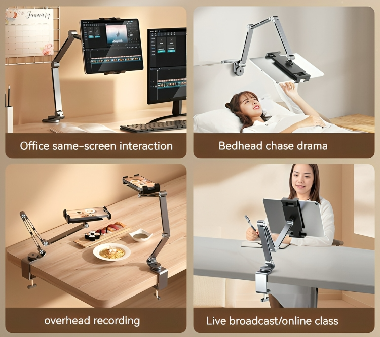 EliteStand - Adjustable Aluminum Tablet & Phone Desk Mount Stand