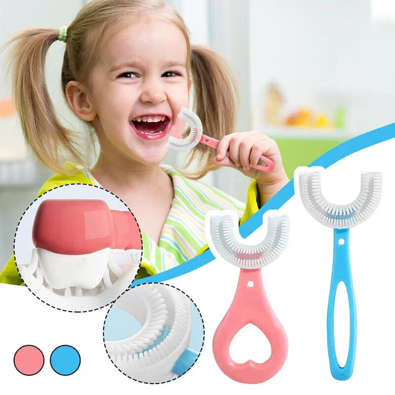 BrightSmile Buddy – dětský zubní kartáček ve tvaru U pro snadné čištění zubů