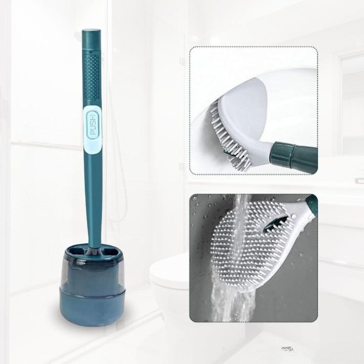 FlushMaster Pro — Silicone Toilet Brush with Wall Mounted Holder