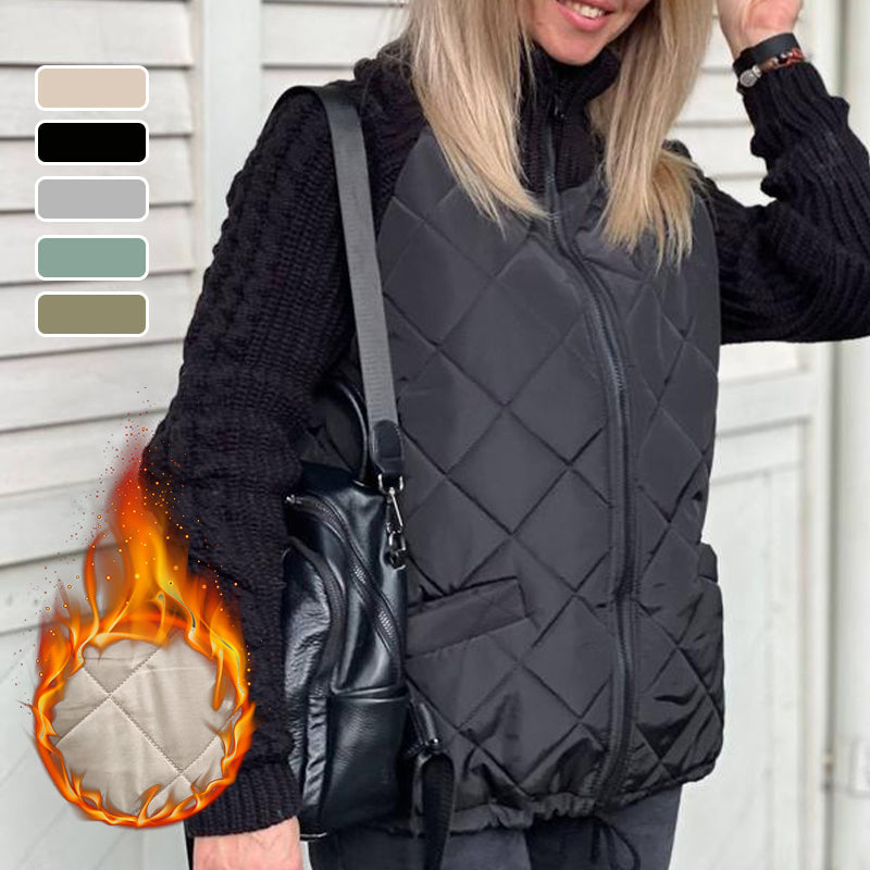 Knitted Patchwork Puffer Jacket for Everyday Layering
