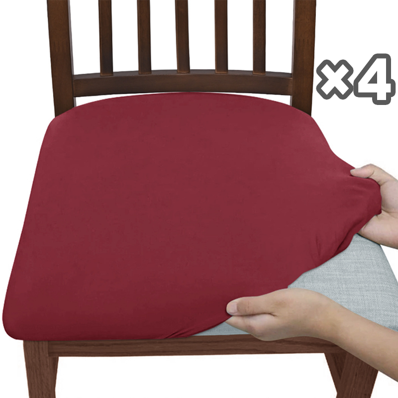 Seatella－ダイニング用椅子座面の伸縮カバー（4枚組）