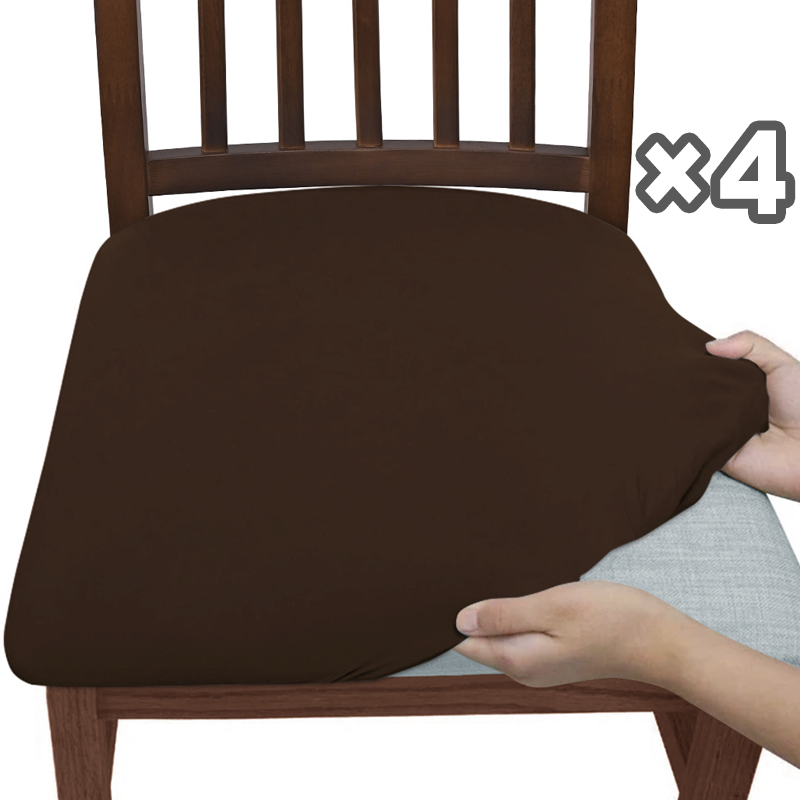 Seatella－ダイニング用椅子座面の伸縮カバー（4枚組）