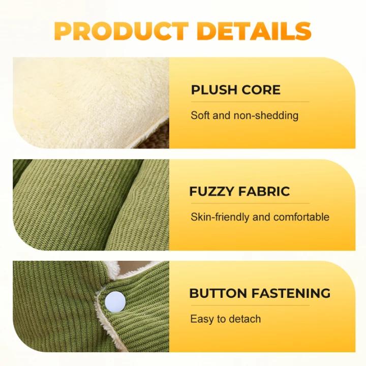 Plush Pet Cave Bed with Adjustable Enclosure for Cats & Small Dogs