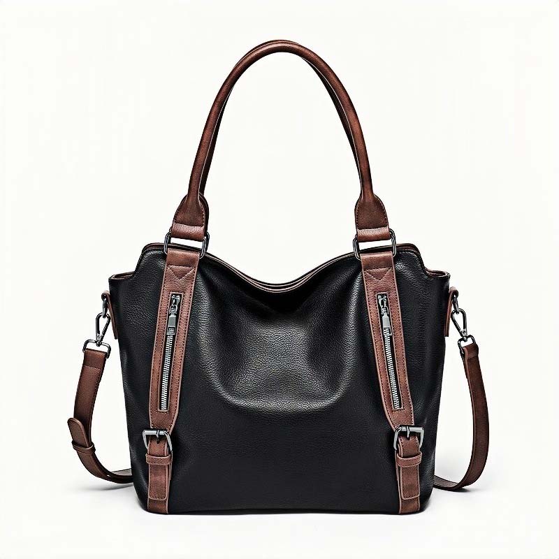 Everyday Structured Tote Bag with Zip Closure