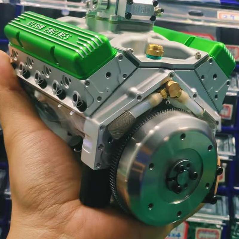 Benzines OHV V8 kisblokkos motor makettkészletek