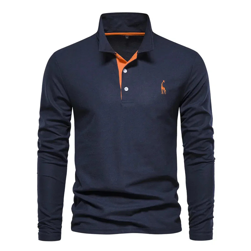 Adrian | Long Sleeve Polo Shirt